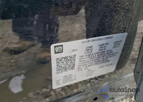 2025 Chevrolet Trax 1Lt from USA, damaged, VIN KL77LHEP9SC035189